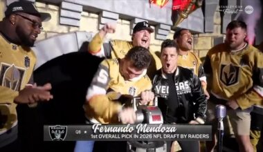 Fernando Mendoza sounds Golden Knights siren before Game 3 of Stanley Cup Final