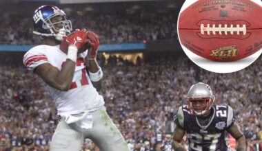 Plaxico Burress' historic Patriots-slaying football goes up for auction