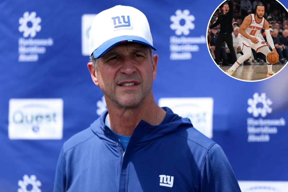 John Harbaugh: 'Good to see' Knicks' success as Giants represent at key Game 4
