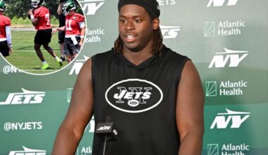 Olu Fashanu knows where Jets O-line's focus is with Geno Smith at QB