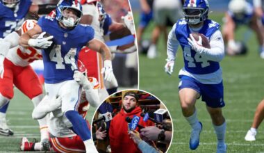 Giants' Cam Skattebo plans to keep 'running people over'