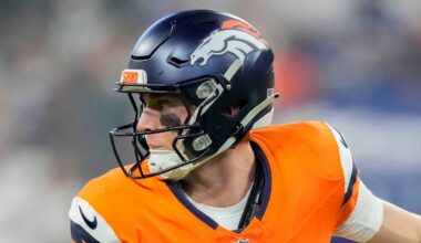 Denver Broncos quarterback Bo Nix