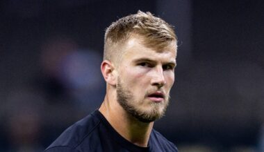 New Orleans Saints quarterback Tyler Shough