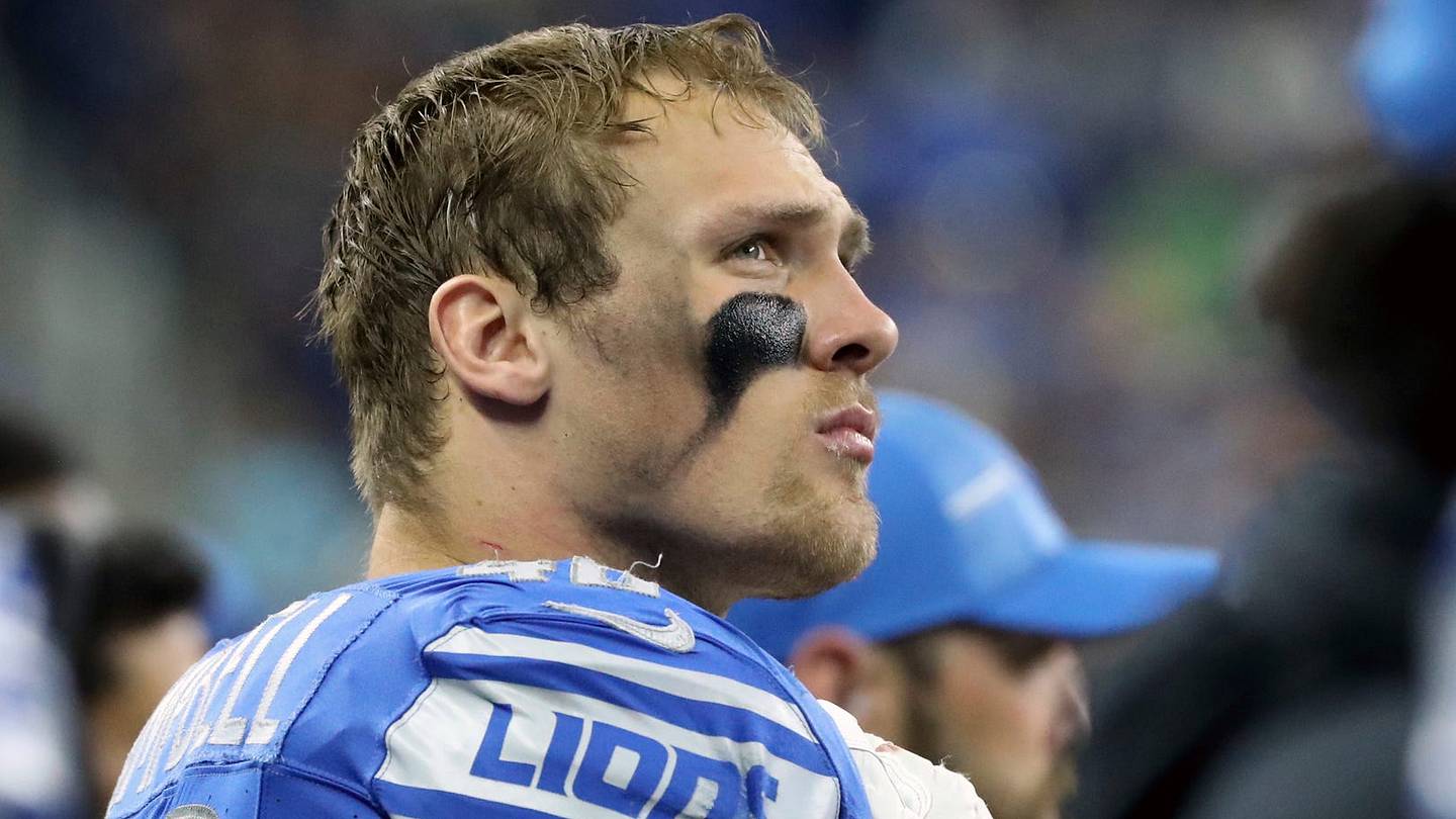 Detroit Lions linebacker Jack Campbell (46) on the sidelines during action against the Jacksonville Jaguars Saturday, August 19, 2023.