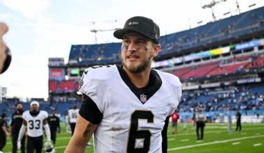 New Orleans Saints quarterback Tyler Shough