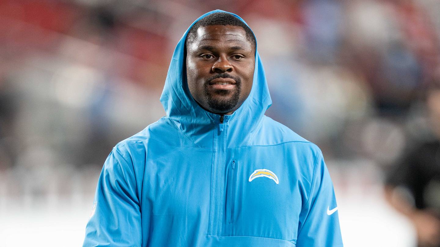August 23, 2025; Santa Clara, California, USA; Los Angeles Chargers linebacker Khalil Mack (52) after the game against the San Francisco 49ers at Levi's Stadium. Mandatory Credit: Kyle Terada-Imagn Images