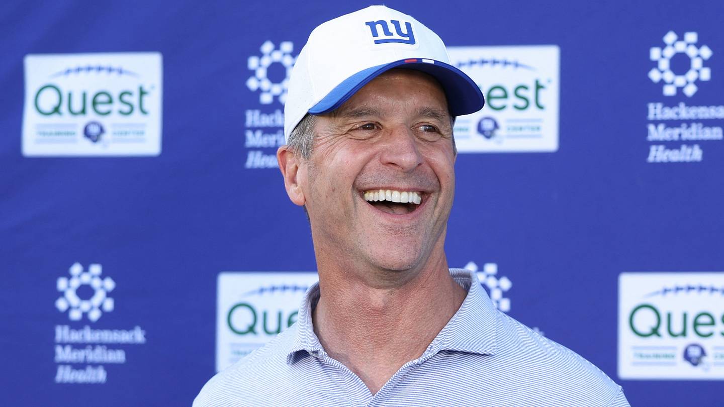 New York Giants - head coach John Harbaugh