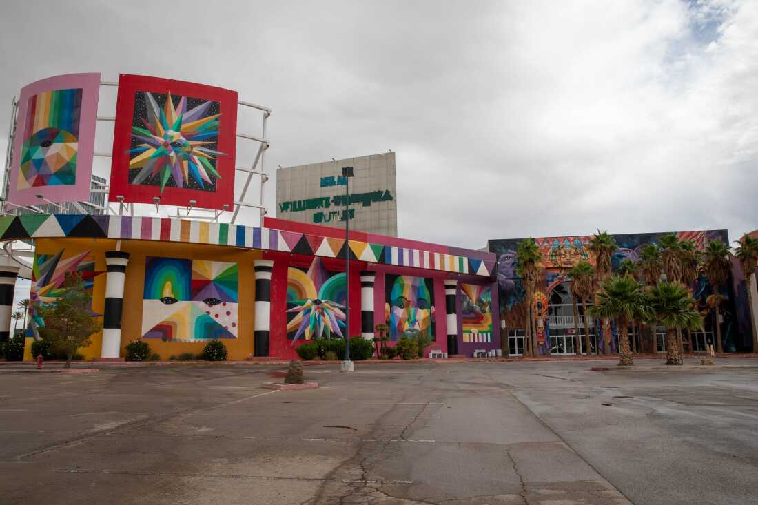 Scenes in Primm, Nevada outside the Prizm Outlets on Wednesday June 24, 2026. Krystal Ramirez for NPR