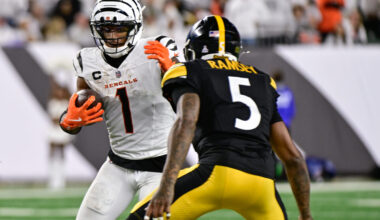 Bengals to Wear Special Uniforms for Game vs. Steelers in Week 10