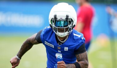Malik Nabers returns to practice after ACL and meniscus tear surgery