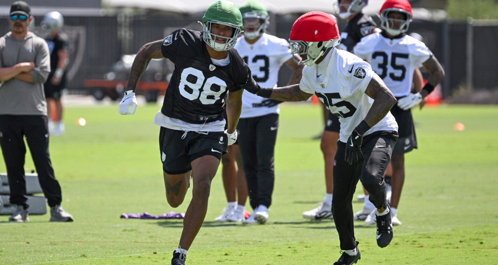 Las Vegas Raiders cornerback Decamerion Richardson training camp