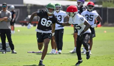 Las Vegas Raiders cornerback Decamerion Richardson training camp