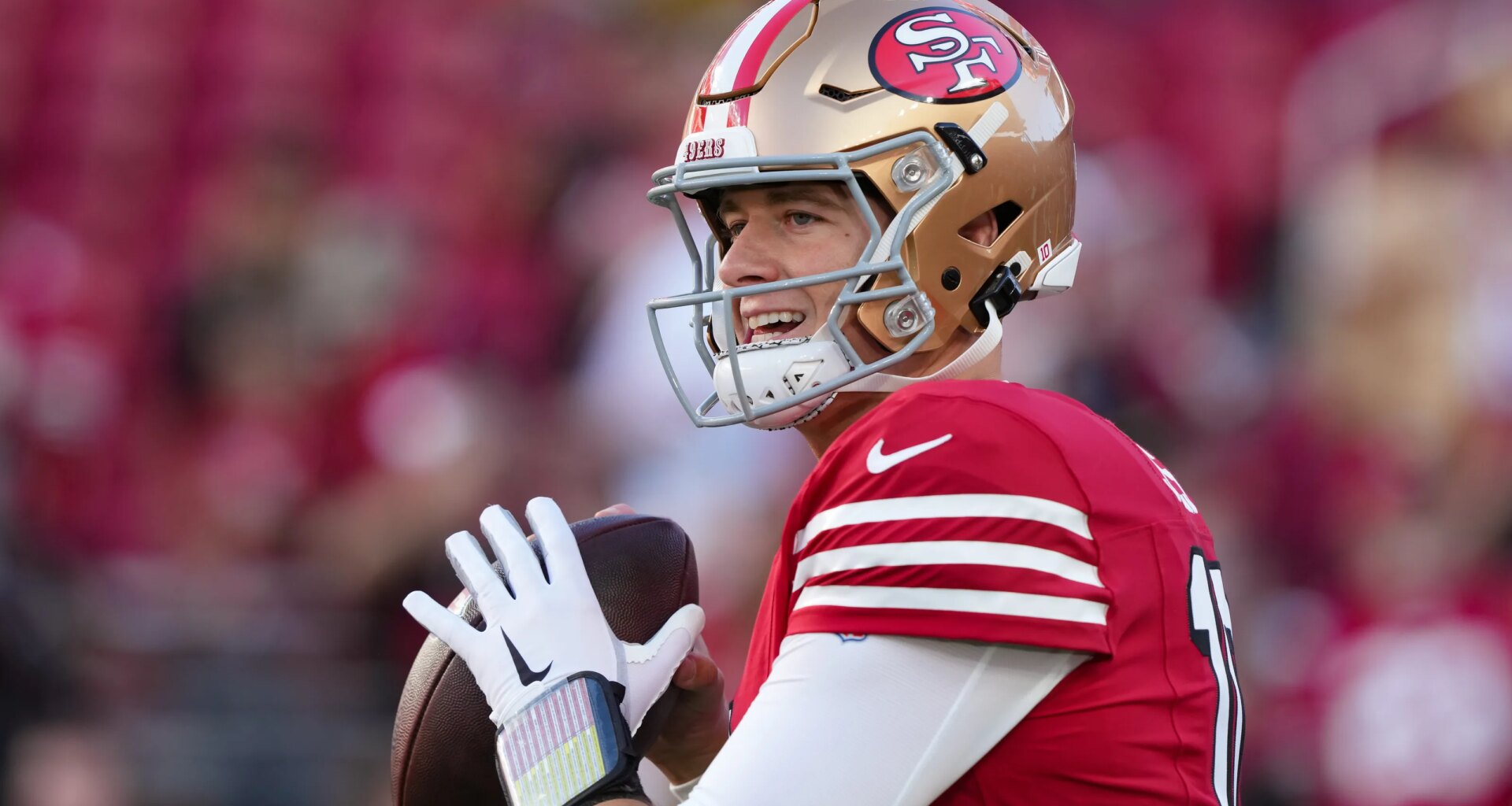 Watch 49ers QB Mac Jones enjoy his day on pit road at NASCAR race