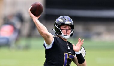 Who has edge in Ravens’ QB3 competition entering training camp?