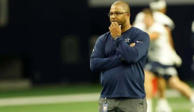 Will McClay evaluates the Cowboys roster from the sideline during practice.