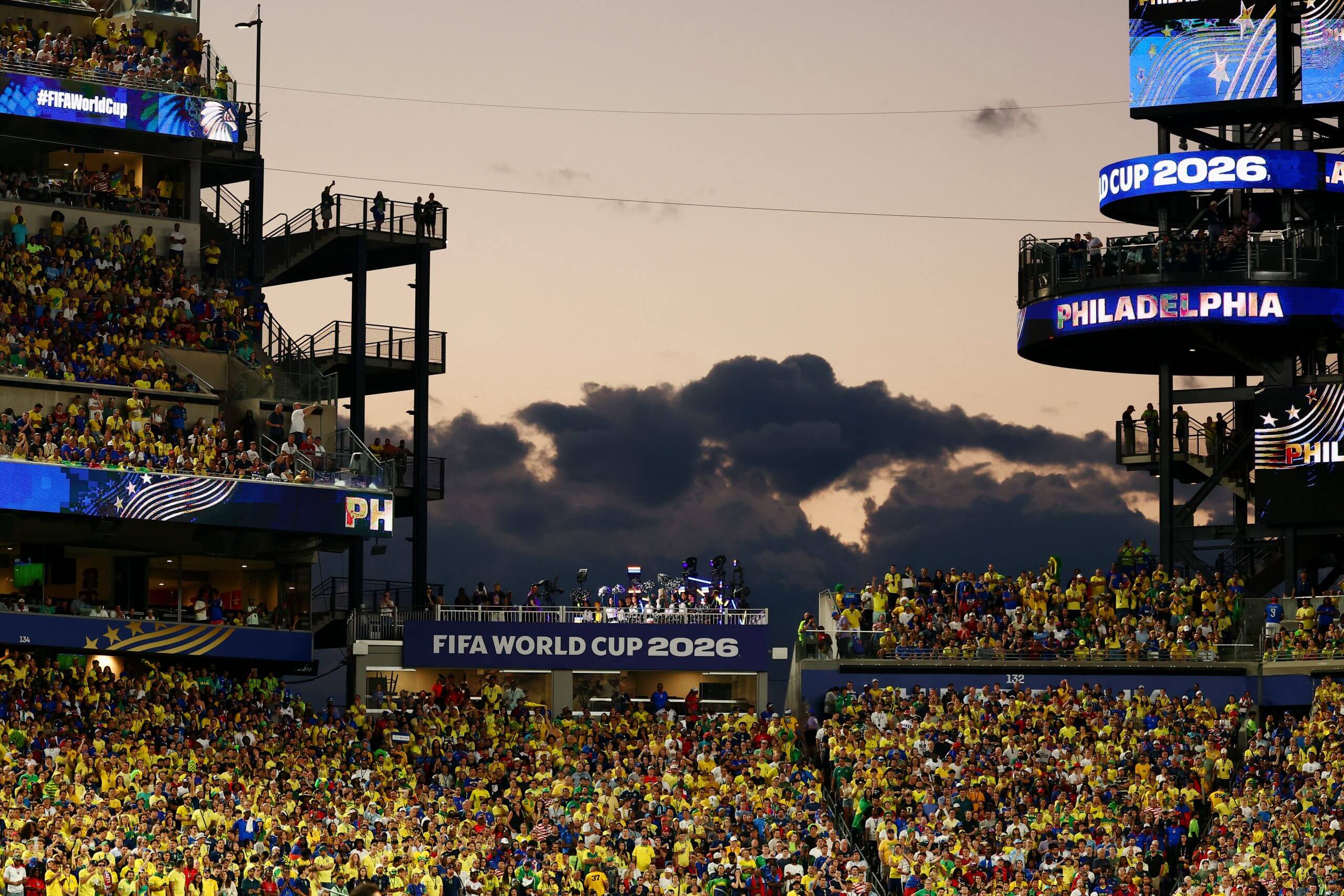 Brazilian fans cram into Lincoln Financial Field for the Haiti game