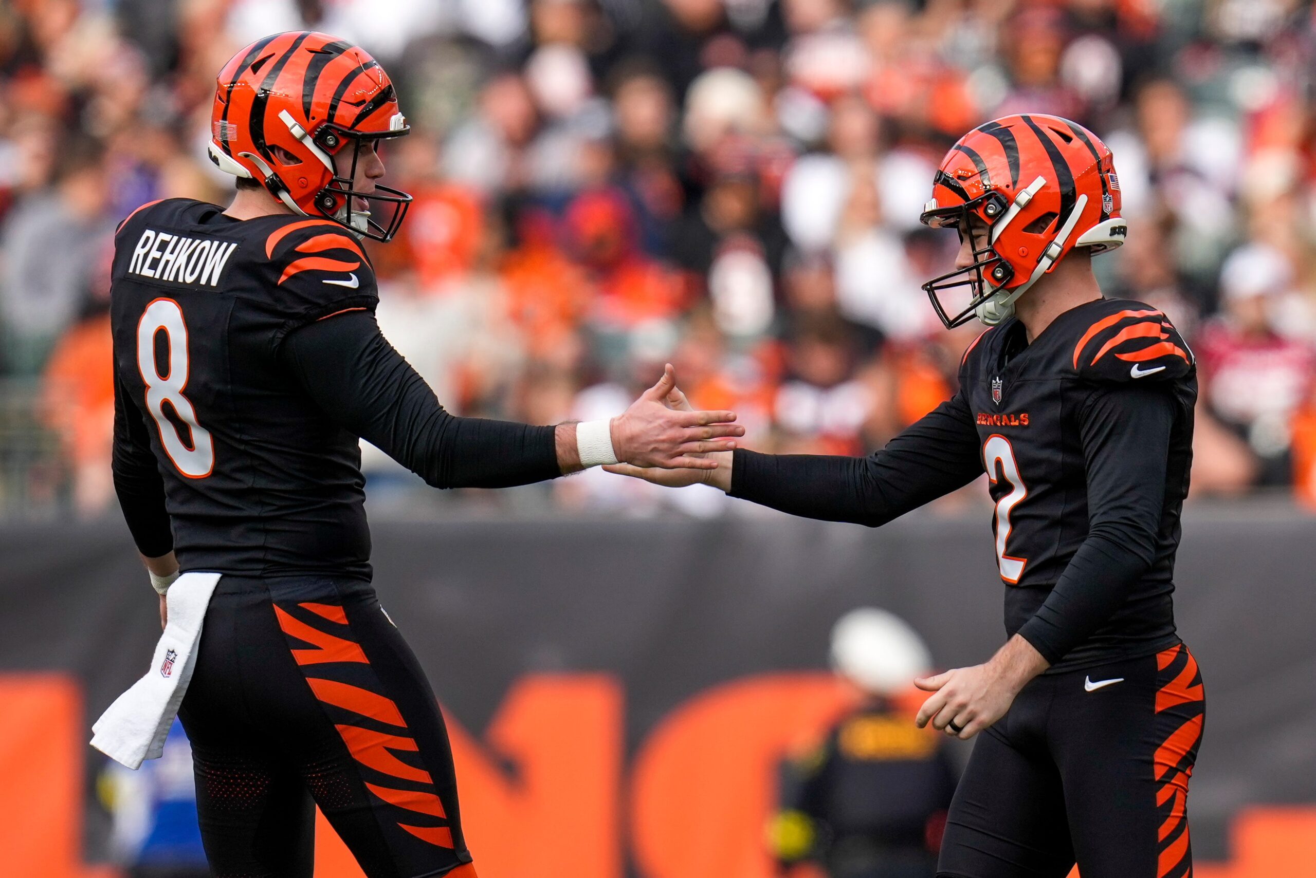 Cincinnati Bengals place kicker Evan McPherson punter Ryan Rehkow