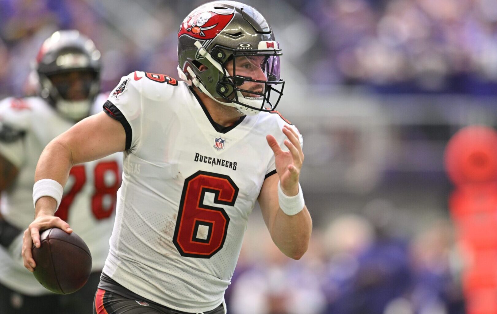 NFC Notes: Baker Mayfield, Brady Christensen, Buccaneers, Falcons, Panthers