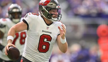 NFC Notes: Baker Mayfield, Brady Christensen, Buccaneers, Falcons, Panthers