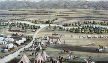 illustration of Indigenous camps in Denver