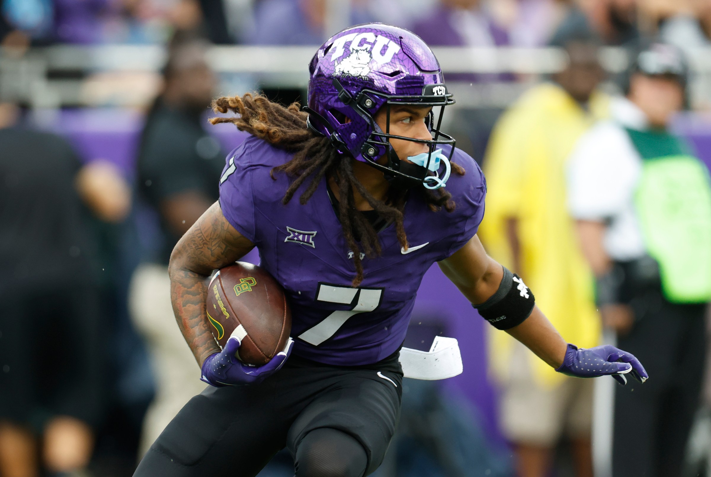 TCU WR Jordan Dwyer is set for an expanded role as the top target for the Horned Frogs offense in 2026
