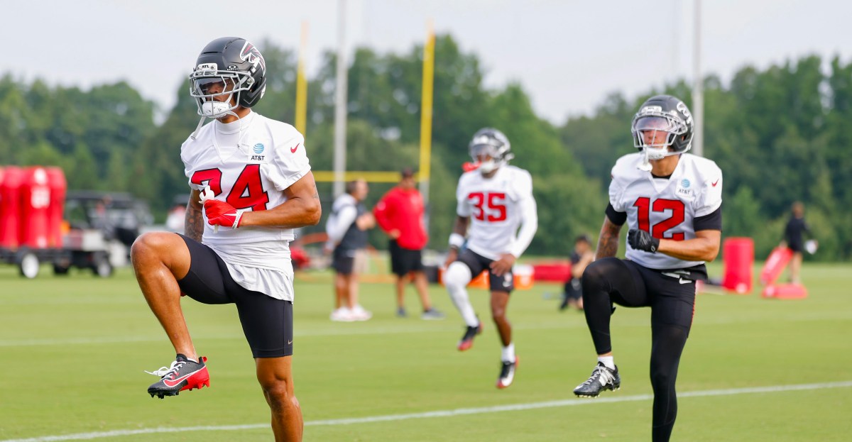 What is the most compelling battle of Falcons training camp?