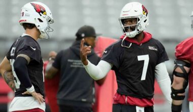 Jacoby Brissett practices for Cardinals, but QB's contract situation is still unsettled