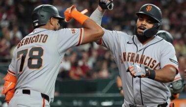 Giants' bats come alive in first win this season over Diamondbacks