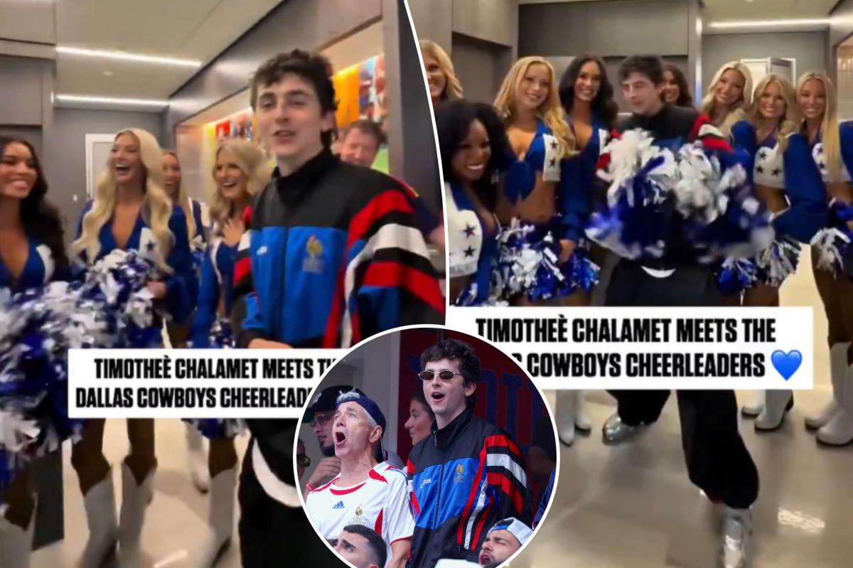 Timothée Chalamet ‘starstruck’ while meeting Dallas Cowboys Cheerleaders at World Cup