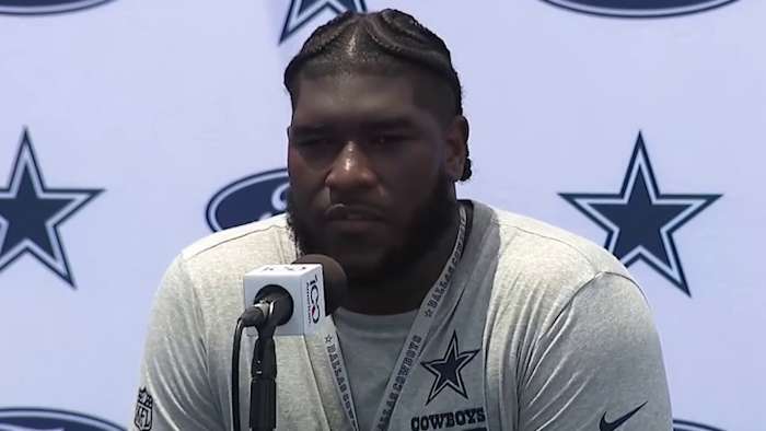 Tyler Booker optimistic about offensive line progress at Cowboys camp