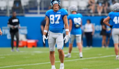 Lions tight end Sam LaPorta hurts hip, cornerback Ennis Rakestraw injures lower leg
