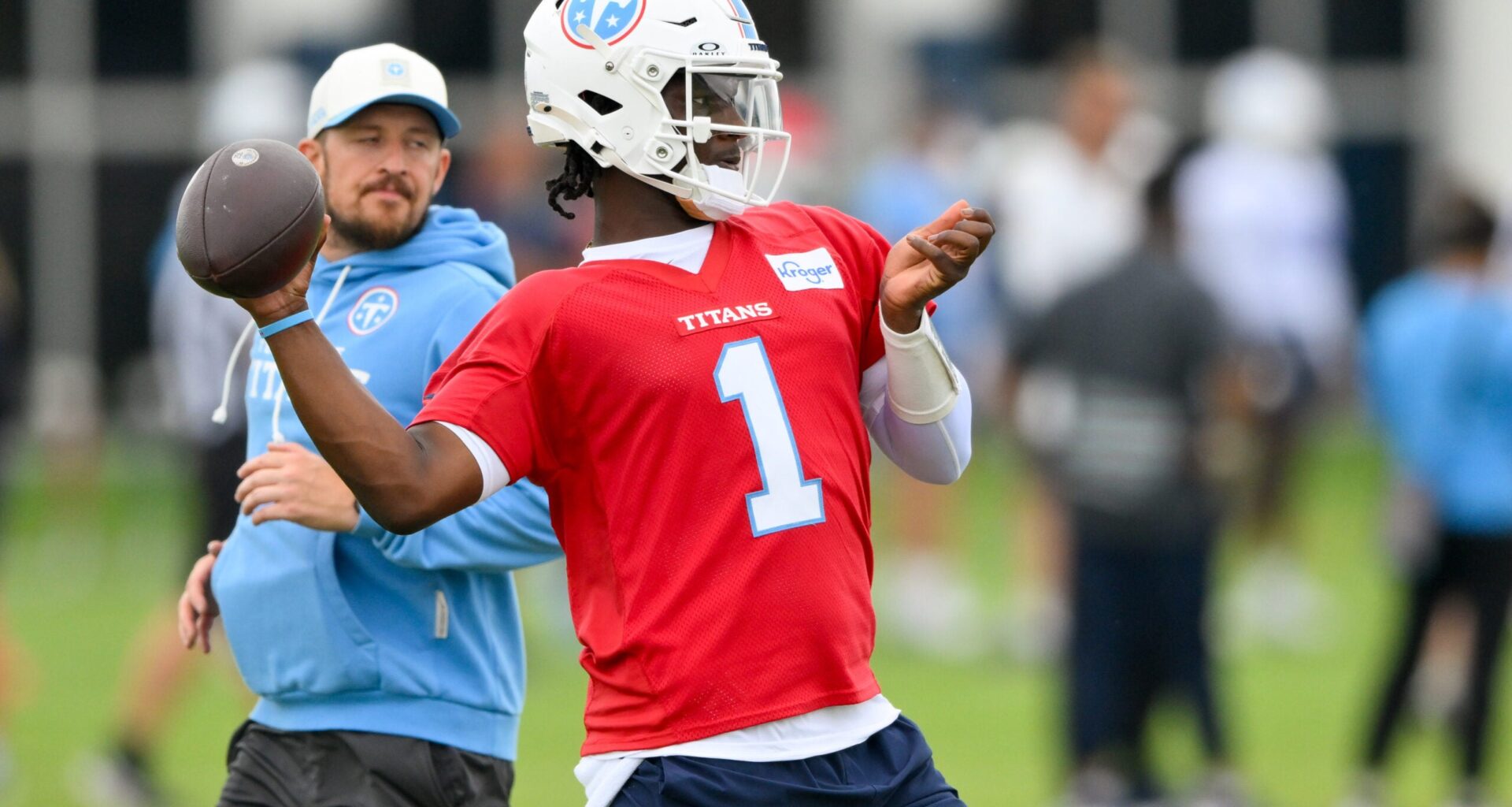Cam Ward and the Titans fielded their first day of padded training camp practices on Monday.