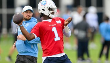 Cam Ward and the Titans fielded their first day of padded training camp practices on Monday.