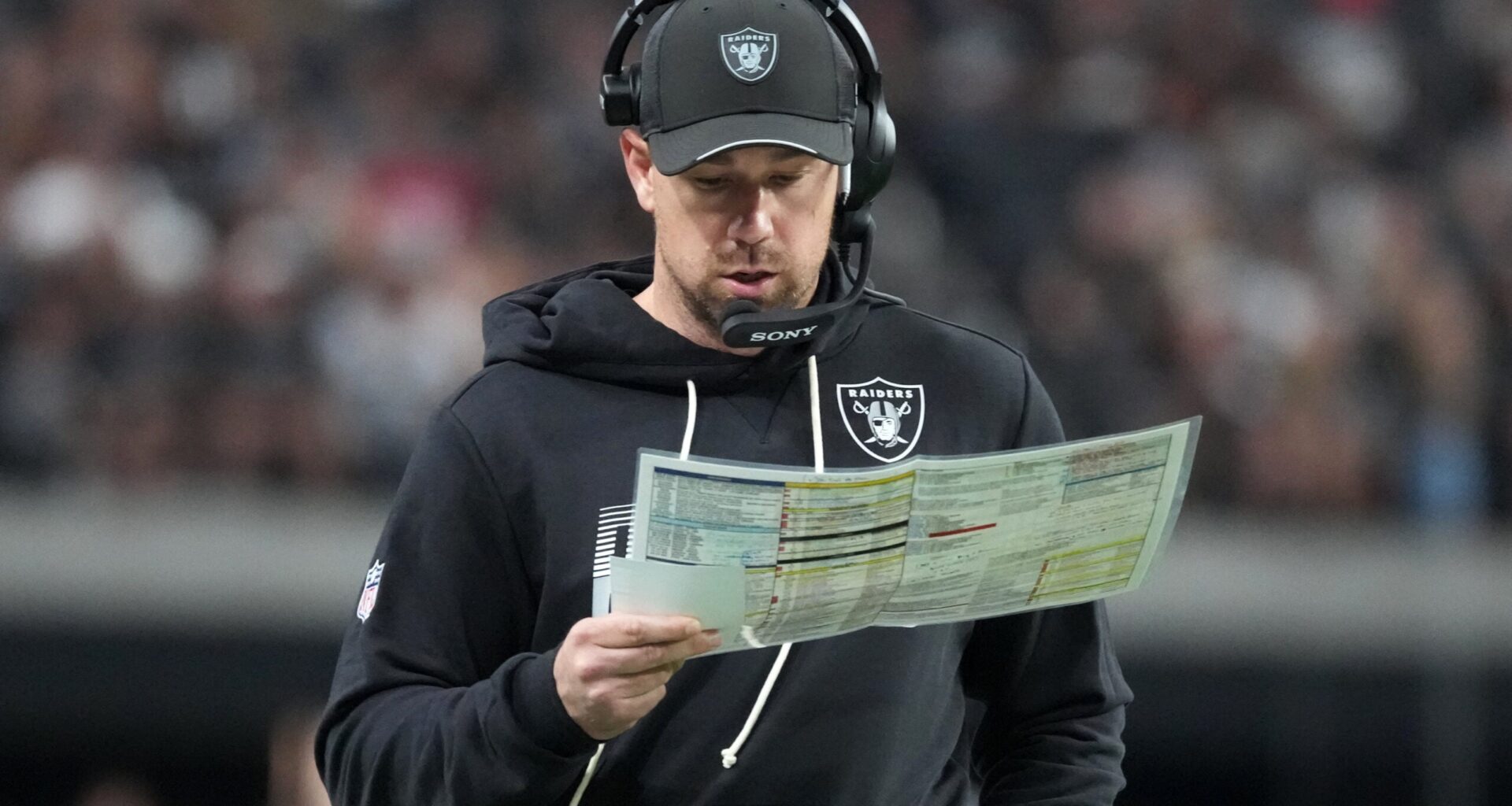 Las Vegas Raiders head coach Klint Kubiak preseason game Arizona cardinals