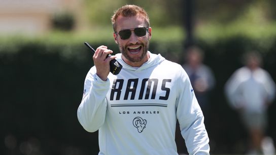 Sean McVay Head Coach of the Los Angeles Rams during Rams training camp at Loyola Marymount University on Mondday, August 3, 2026 in Westchester, CA.