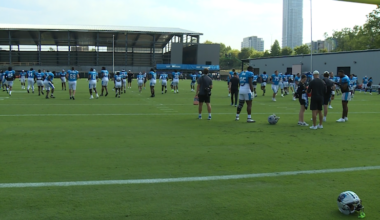 Panthers offense looks to learn from tough joint practice against Texans
