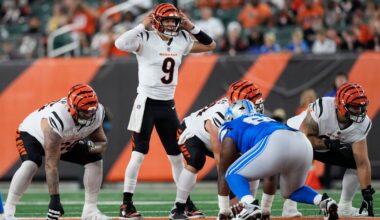 Joe Burrow starts and backup Joe Flacco throws a TD pass as Bengals beat Lions 16-14 :: WRAL.com