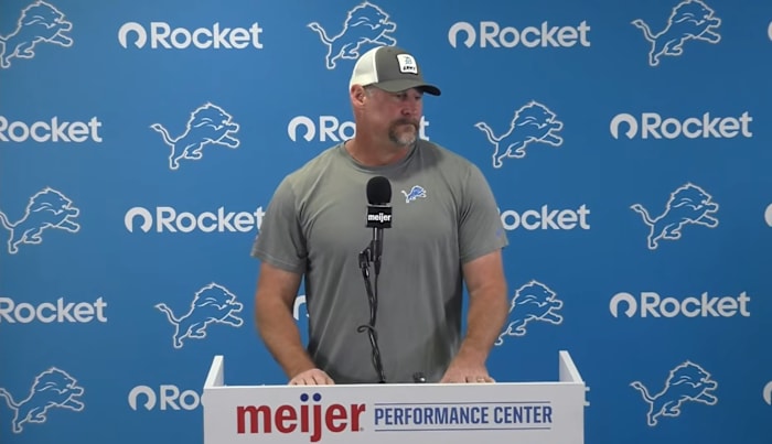 Detroit Lions HC Dan Campbell updates LaPorta injury, Hutchinson workload, backup QB battle ahead of Week 2