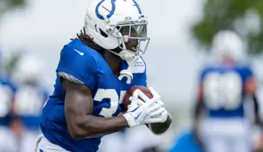 Colts RB Ulysses Bentley exits joint practice v. Falcons with injury