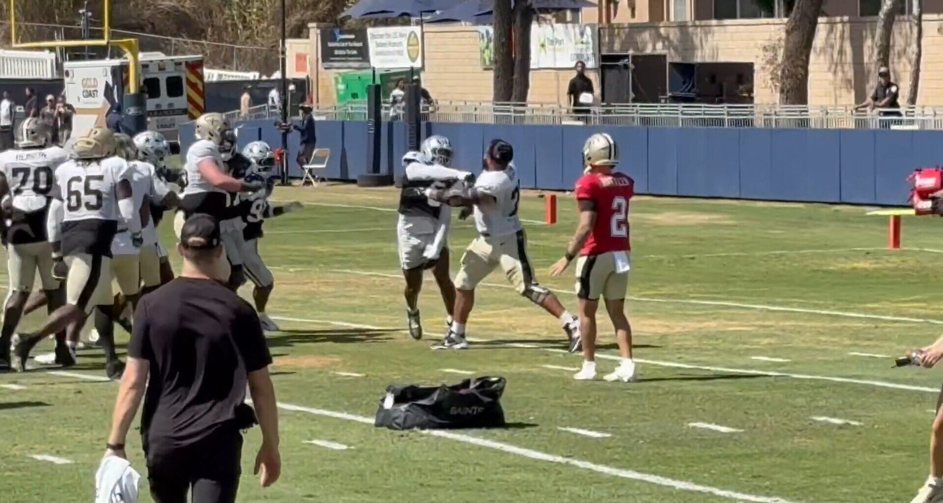 Dallas Cowboys and New Orleans Saints got into multiple fights on Tuesday's joint practice ahead of Week 2 of the NFL preseason.