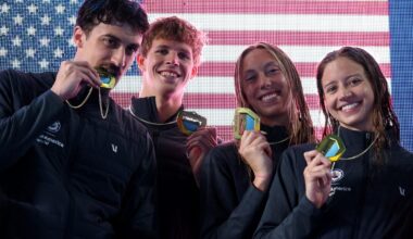 U.S. breaks mixed medley relay world record, Katie Ledecky wins 1,500 at Pan Pacific Championships