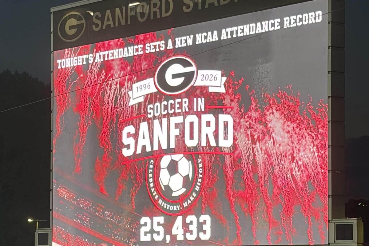 Georgia draws NCAA-record 25,433 fans for soccer game at football’s Sanford Stadium