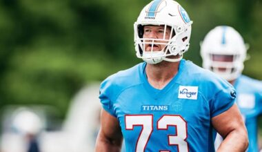 Cordell Volson eyes starting right guard spot after injury with the Tennessee Titans