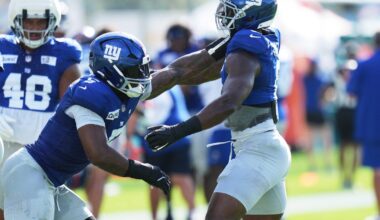 New York Giants pass rush dominates Miami Dolphins as tempers flare at joint practice