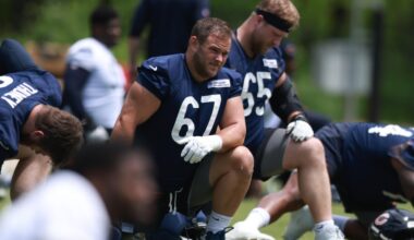 Bears cooking with Garrett Bradbury, Luther Burden hype, left tackle competition