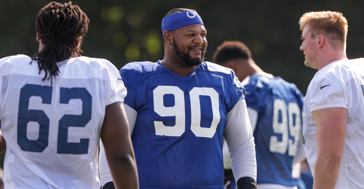 Colts’ Grover Stewart called ‘maybe best player on field’ during Tuesday’s Pats joint training camp practice