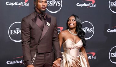 Simone Biles Wears Tiny Crop Top and Divisive Pants as She Kisses Husband Jonathan Owens Ahead of His Career Milestone