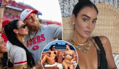 George Kittle’s wife Claire flaunts summer body in skimpy bikini