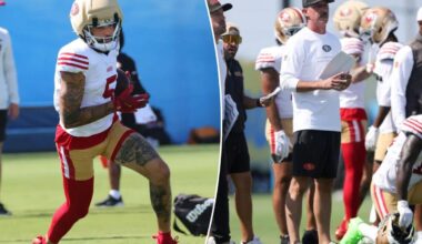 49ers' Mike Evans goes viral for bizarre fashion statement during scrimmage