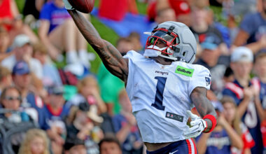 Patriots training camp Day 8: A.J. Brown, Christian Gonzalez battle heats up